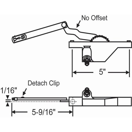 Strybuc Dyad Casement Operator White 36-240-3